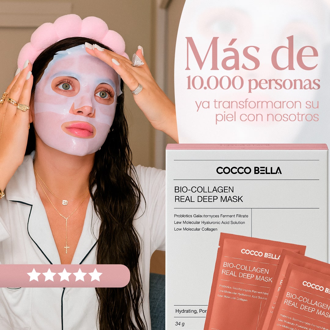 😔 ¿Piel apagada y primeras arrugas? ✨ Recupera tu brillo en 5 minutos con Coco Bella GlowUp Mask